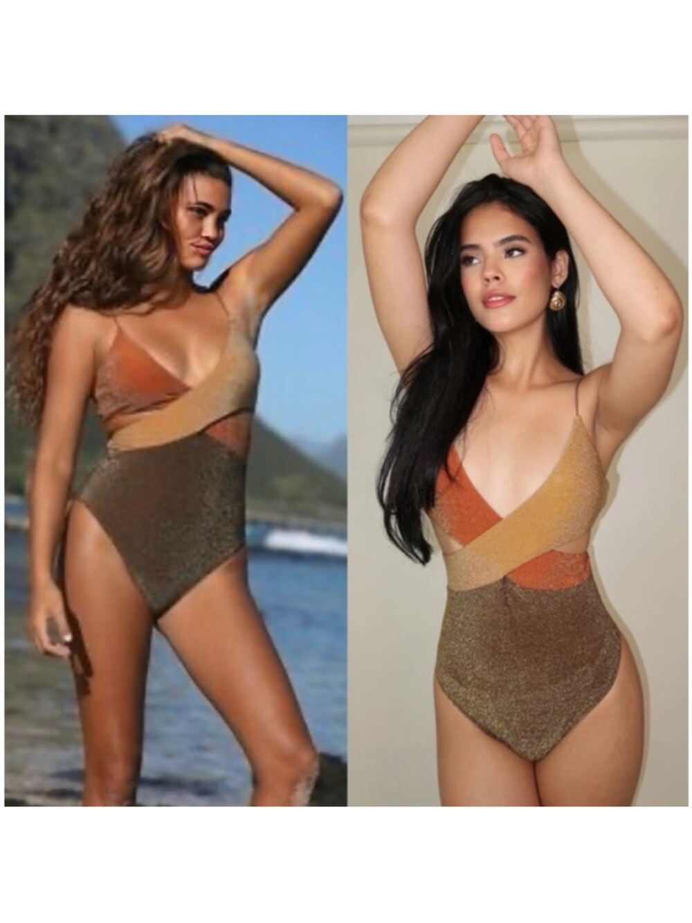 🌅  Free People It’s Cool Now Metallic Shimmer One Piece NWT